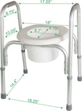 Raised Toilet Seat with Safety Frame PCP Mobility